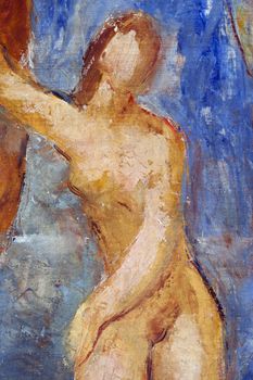 Bathing Woman - oil on cardboard, 80x65 cm, 1936.
Author: Art academy graduate painter Beran, Aljo (1907, Krakov - 1990, Olomouc).