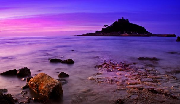 Sunset at St Michaels Mount, South of England