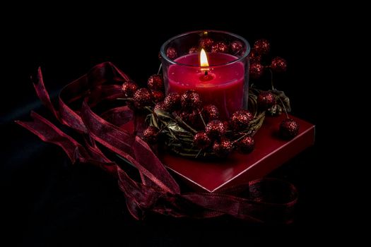 Red candle for Christmas.