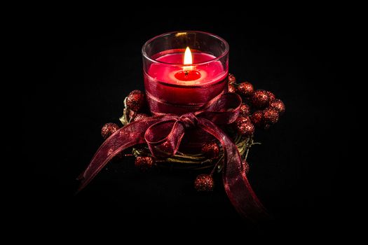 Red candle for Christmas