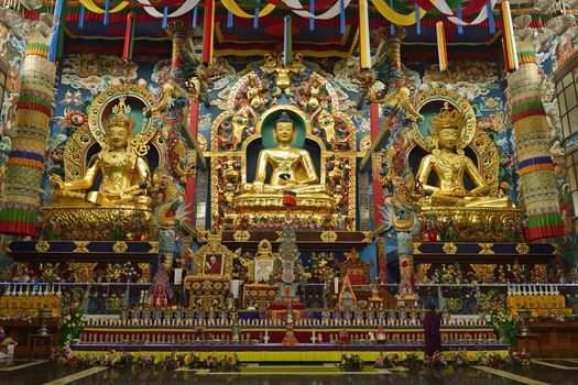 KUSHALNAGAR, KARNATAKA/INDIA- 3rd May 2012, A tibetian monastry in Kushlanagar city of Karnataka India