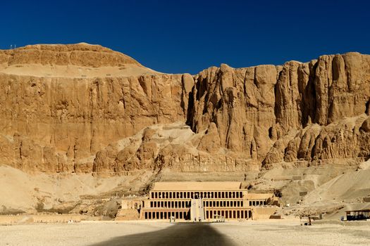 Awesome Temple of Queen Hatshepsut (1508-1458 BC), between the Valley of Kings and the Valley of Queens, in Luxor (Ancient Thebes), Egypt.