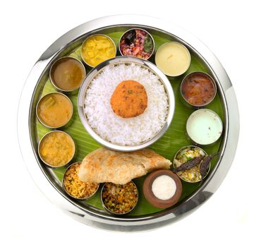 A tasty indian dish made from rice served with chutney