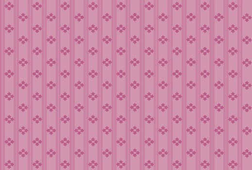 Seamless pattern with flowers on lilac background