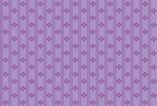 Seamless pattern with flowers on purple background