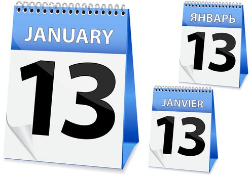 icon in the form of a calendar for New Year and Christmas