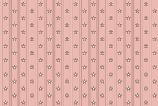 Seamless pattern with flowers on a background of creme brulee