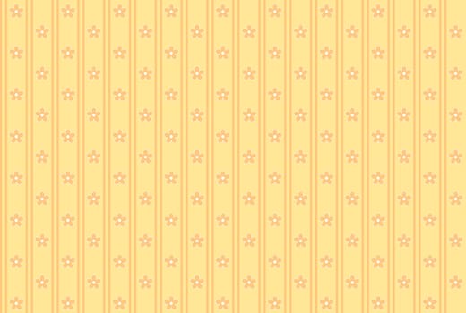 Seamless pattern with flowers on a yellow background