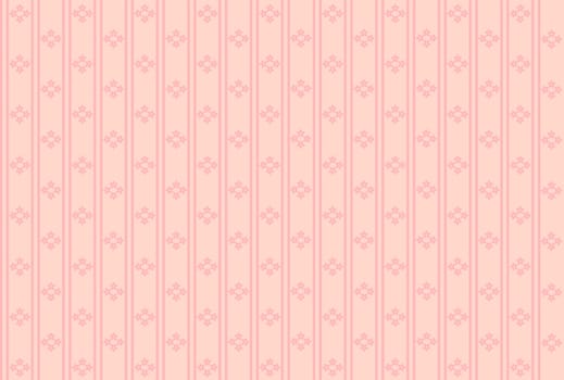 Seamless pattern with flowers on a pink background