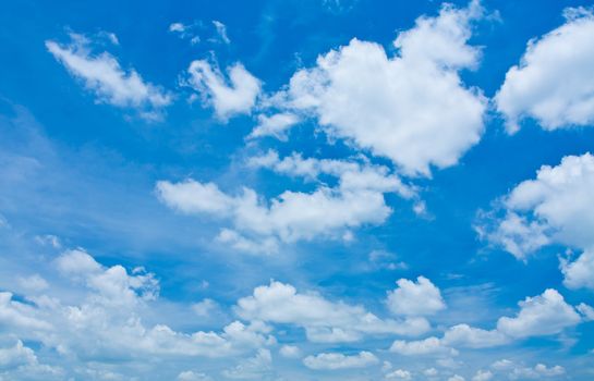 blue sky with cloud closeup as background