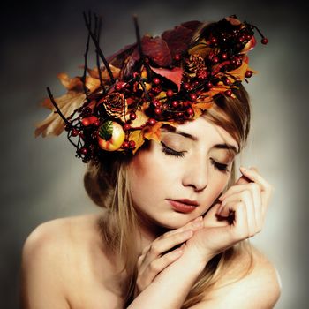 Autumn lady portrait