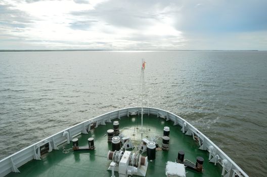 ship in the Atlantic ocean