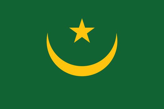 Flag of Mauritania vector illustration