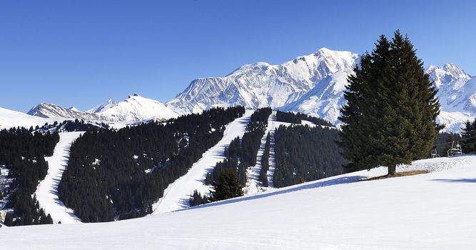 Mountain station in alps : Les saisies, Beaufort, Savoy