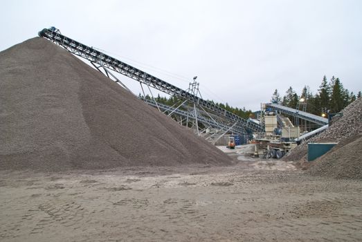 gravel piles grow like a pyramid and get bigger and bigger at brekke quarries, brekke quarries is a crushed stone works, and is located on bakke, a village just outside halden, their work is in the extraction of gravel and sand-pits and mining of clays and kaolin.