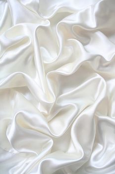 Smooth elegant white silk can use as wedding background