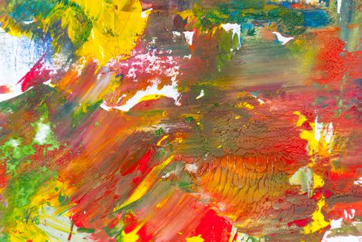 Abstract gouache paints colorful background