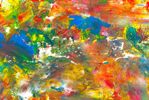 Abstract gouache paints colorful background