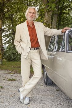 An image of a man in suit outdoor