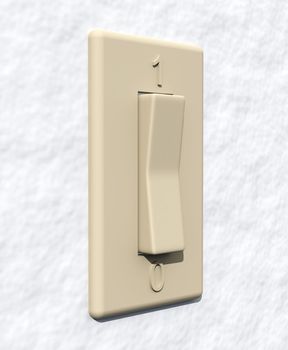 Light-Switch. 3D rendered Illustration.
