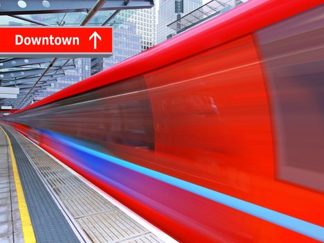 background of the high-speed train with motion blur outdoor