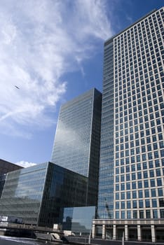 Canary Wharf famous skyscrapers of London's financial district