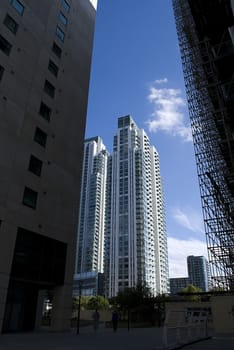 Canary Wharf famous skyscrapers of London's financial district