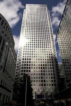 Canary Wharf famous skyscrapers of London's financial district