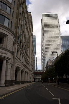 Canary Wharf famous skyscrapers of London's financial district