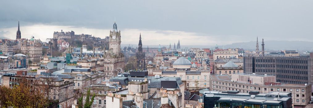 Panorama of Edinburgh Skyline Scotland United Kingdom