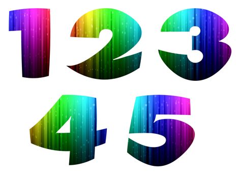 1-5 colorful computer alphabet