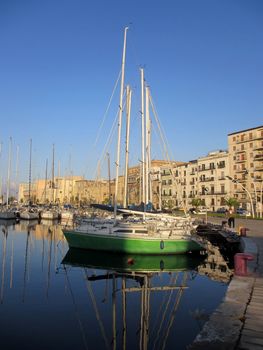 Palermo - Boats in "La Cala" harbour
