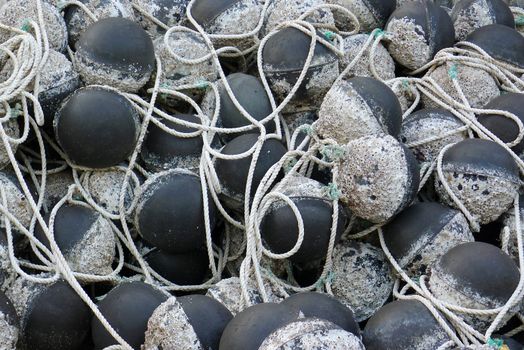 Old Buoy chains in a pile