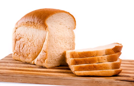 Sliced bread isolated on a  white background