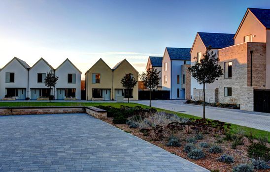 Sustainable housing on Portland in Dorset England