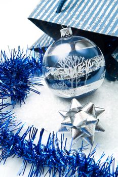  blue and silver christmas decorations