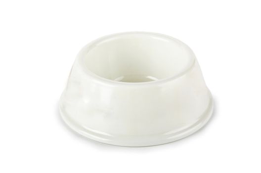 Pet bowl isolated on the white background