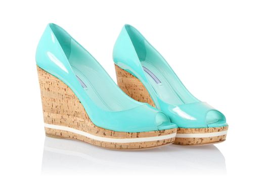 Woman shoes isolated on white