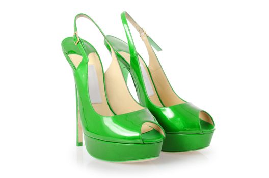 Woman shoes isolated on white
