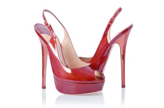 Woman shoes isolated on white