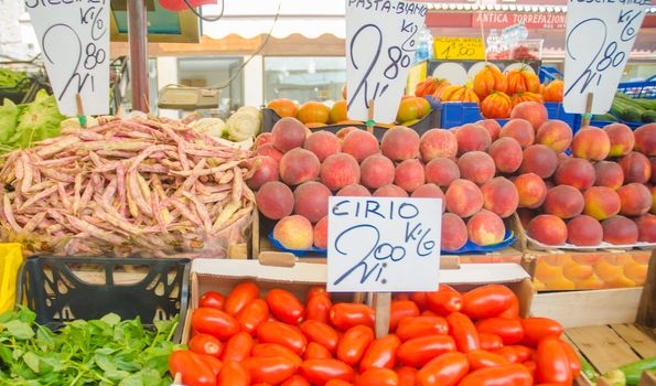 Fruits and vegetables at the market stall