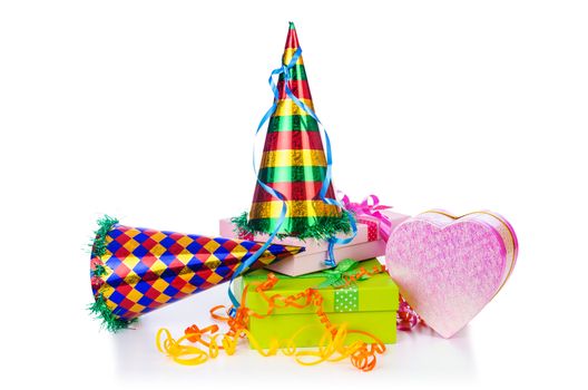 Party items on the white