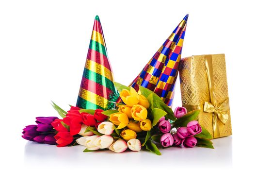 Party items on the white