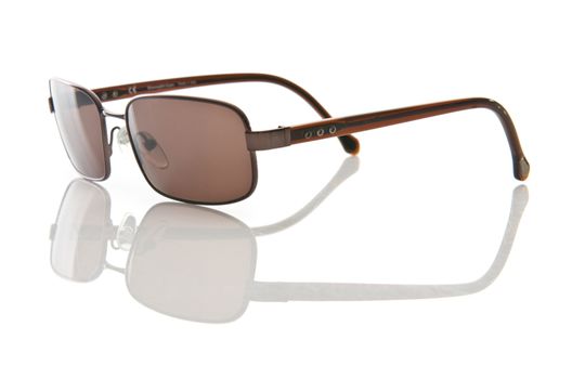 Stylish sunglasses isolated on the white