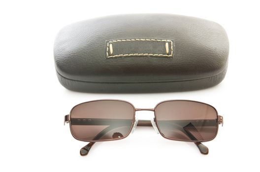 Stylish sunglasses isolated on the white