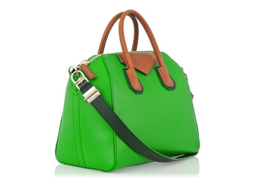 Elegant woman bag isolated on white