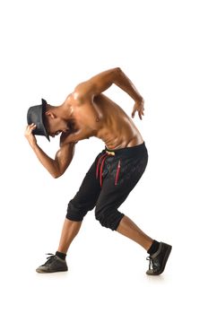 Funny dancer isolated on the white