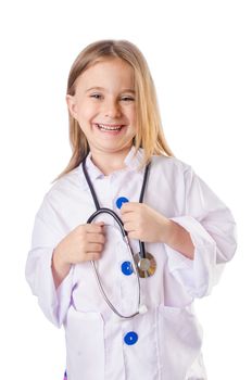 Little girl in doctor costume