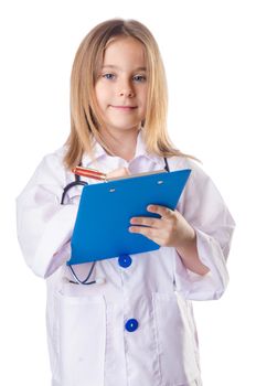 Little girl in doctor costume
