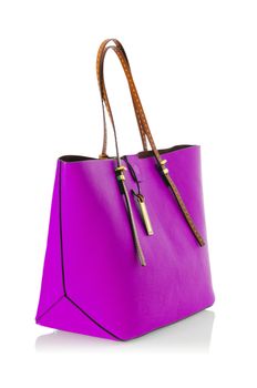 Elegant woman bag isolated on white